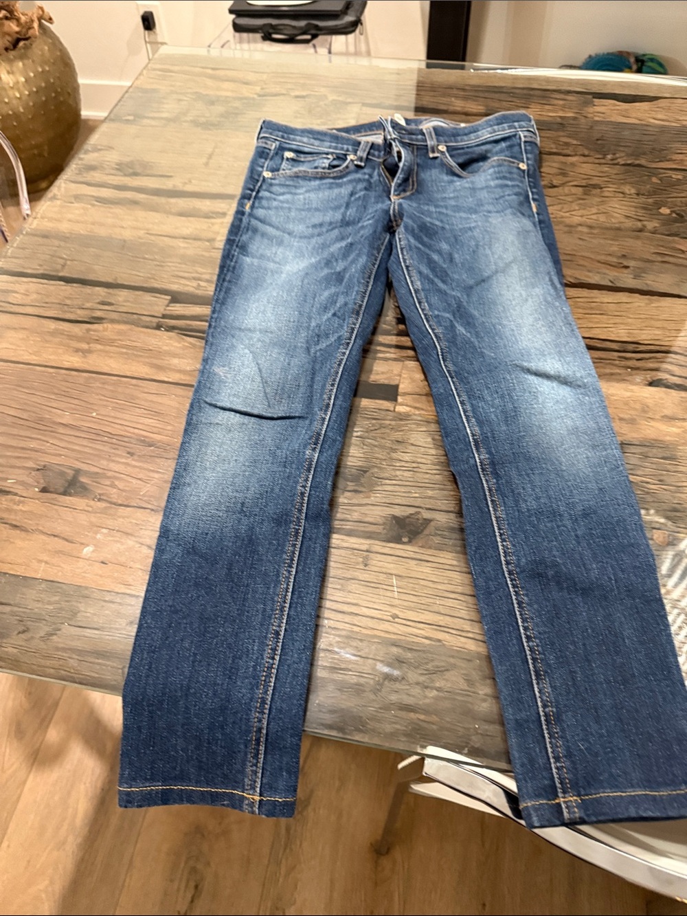 rag & bone Women's Skinny Jeans in Medium Blue Wash